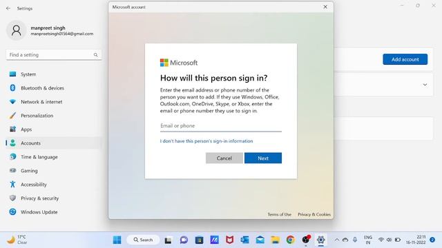 How to create New user account /Second user account on window 11 смотреть онлайн