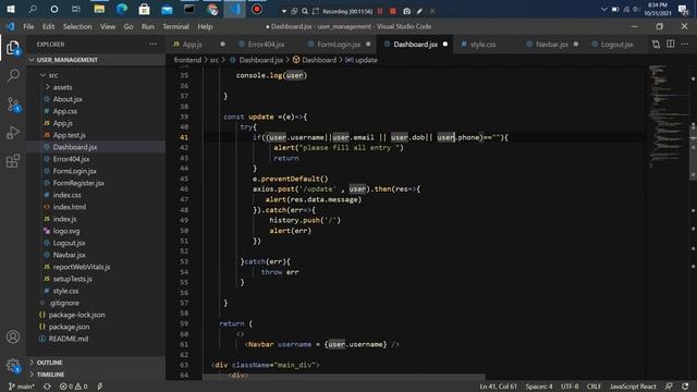 user management system using MERN смотреть онлайн