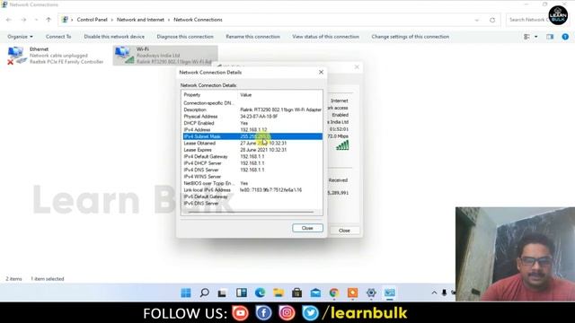 Find IP address without cmd Command Window 11 | LearnBulk смотреть онлайн