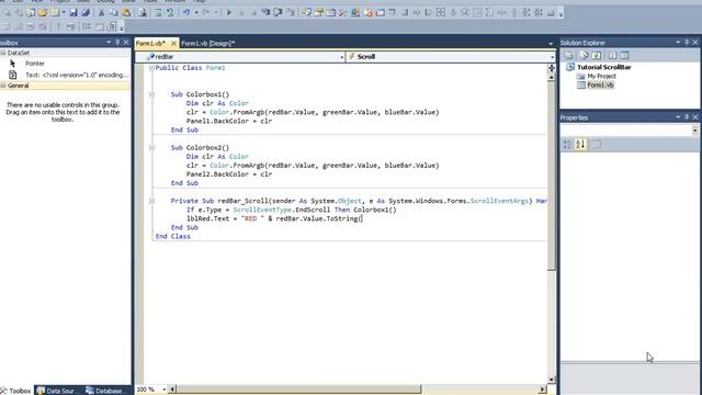 Visual Basic Tutorial: Using the ScrollBar смотреть онлайн