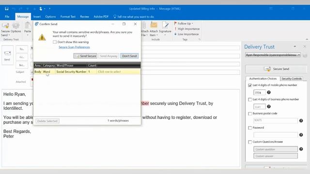 Identillect - Delivery Trust - Secure Scan смотреть онлайн