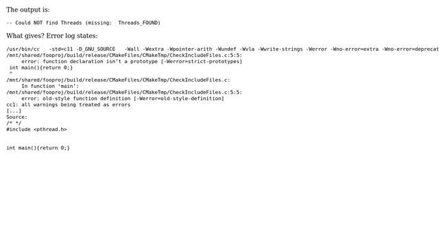 CMake can't find pthread смотреть онлайн