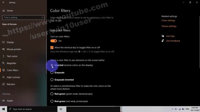 Windows 10 Home : How to set color filters as inverted смотреть онлайн