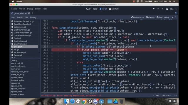 Part 44 - Bug Fixes: Make a game like Candy Crush using Godot смотреть онлайн