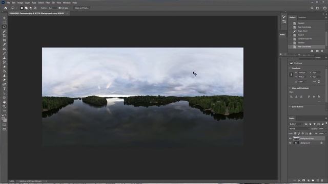 DJI Drone Spherical Pano sky hole fill/Google Earth upload workflow in PT GUI and Adobe Photoshop смотреть онлайн