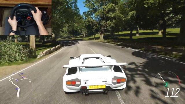 Lamborghini Countach 1988 - Forza Horizon 4 - Logitech G29 смотреть онлайн