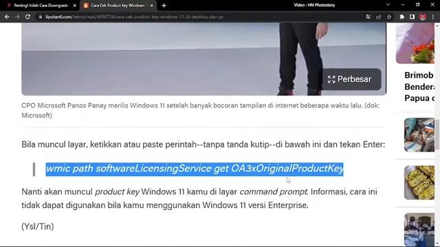 Cara Cek Product Key atau Lisensi Windows 11 di Laptop atau PC смотреть онлайн
