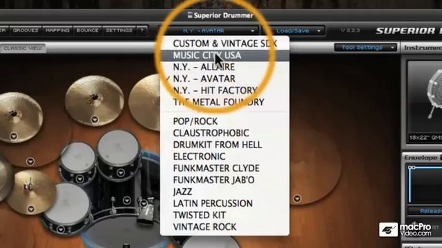 Superior Drummer 2.0: Superior Drummer: Killer Drums - 4. Main Toolbar