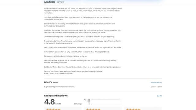 Wave AI Note Taker for iOS смотреть онлайн