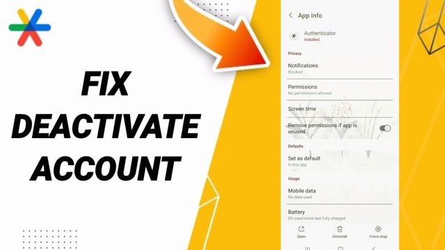 How To Fix Deactivate Account On Google Authenticator App 2024 смотреть онлайн