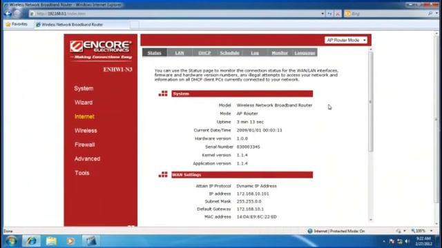 Procedure on how to configure ENHWI N3 in Windows 7 using DHCP Connection смотреть онлайн