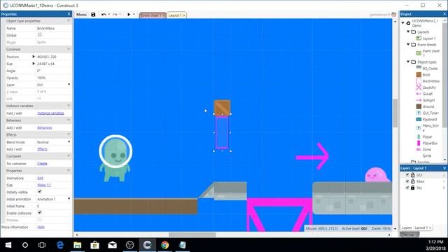 Game Dev 101 Construct 3 Sidescroller Tutorial Part 3 смотреть онлайн