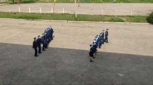 показательное выступление по строевой подготовке