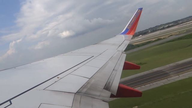 Southwest Airlines, 737-700, takeoff from Baltimore (HD) смотреть онлайн