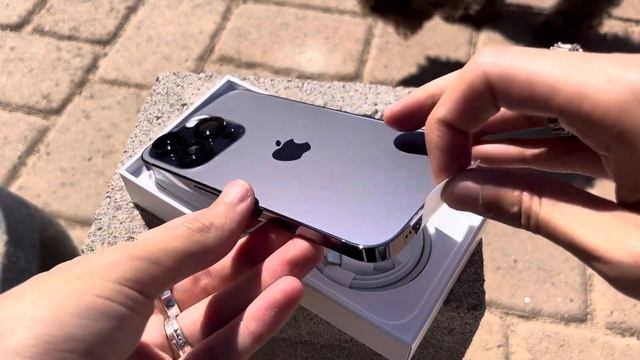 iPhone 14 pro (deep purple) ASMR unboxing смотреть онлайн