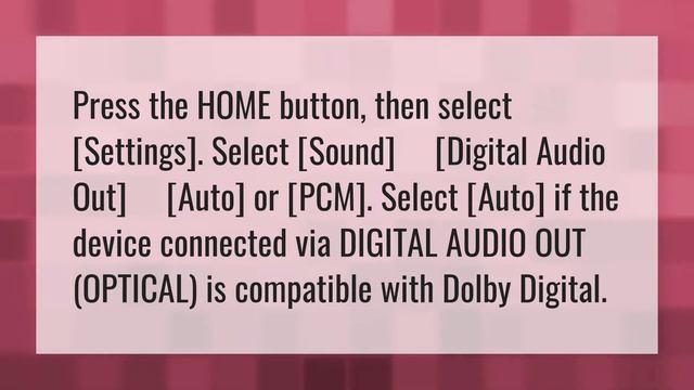 How do I change my PCM in Dolby Digital? смотреть онлайн
