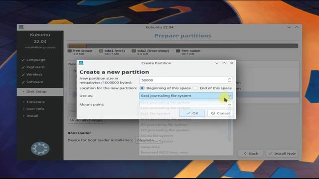 How to Install Kubuntu 22.04 LTS Manual Partitions | Kubuntu 22.04 Installation Guide смотреть онлайн