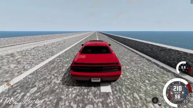 BeamNG.Drive - Dodge Challenger Demon SRT - 0-100-150-200-250-300-Max - Speed Test смотреть онлайн