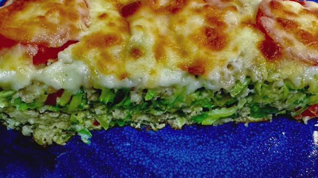 Запеканка с кабачком( цукини) и овсяными хлопьями! Полезно и вкусно!