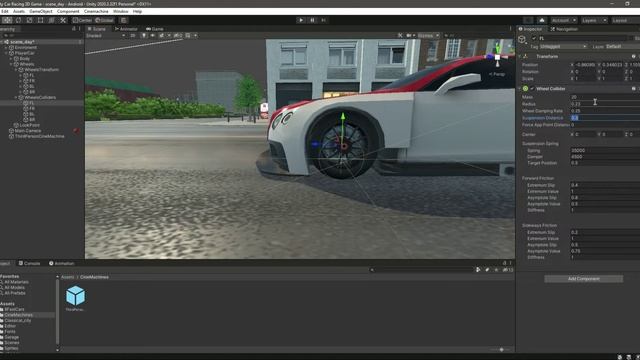 Unity Car Controller Tutorial - iOS Android 3D Game Development - Car Suspension System in Unity смотреть онлайн