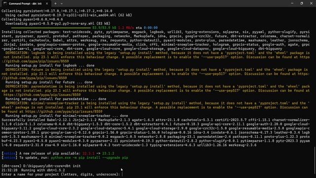 dbt Core Installation & Connection With Google BigQuery смотреть онлайн