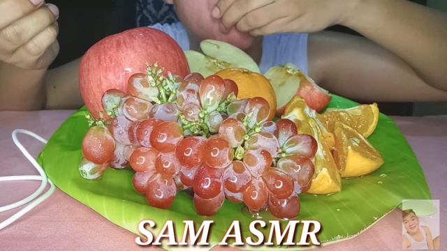 ASMR (Fruit Platter Apple, Grapes and Orange Crunchy Sounds) | SAM ASMR смотреть онлайн