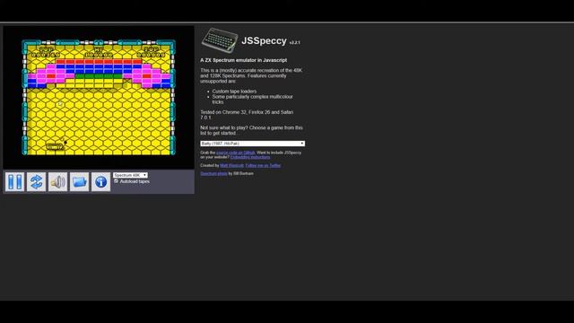 Spectrum Computer Online Emulator смотреть онлайн