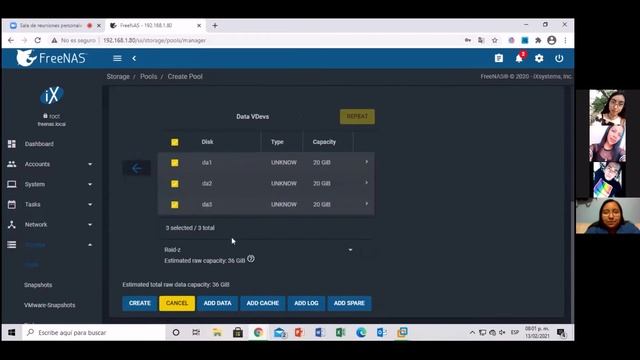 FreeNAS - Creación de Pools e instalación de Ubuntu смотреть онлайн