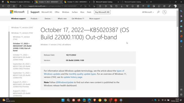 Microsoft release Out-of-band updates KB5020387 & KB5020435 to fix Windows 11 & 10 network issues смотреть онлайн
