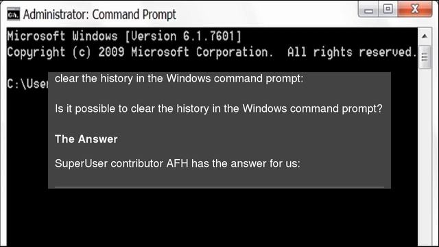 Is It Possible to Clear the History in the Windows Command Prompt? смотреть онлайн