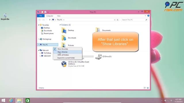 How to "Show Libraries" in Windows 8.1? смотреть онлайн