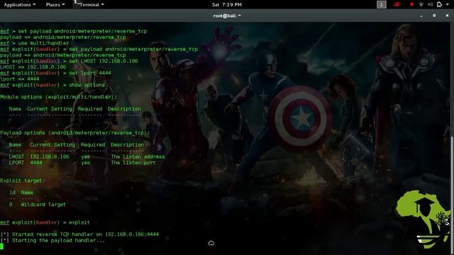 HACKING ANDROID PHONE USING MSFVENOM смотреть онлайн