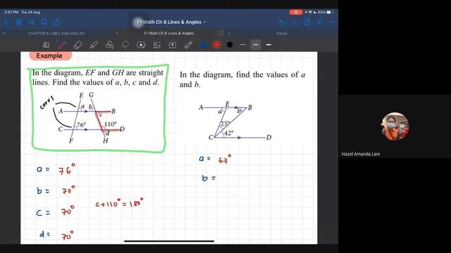 Math F1 (24/08/2021) Ch 8.3 Angles Related to Parallel Lines and Transversal смотреть онлайн