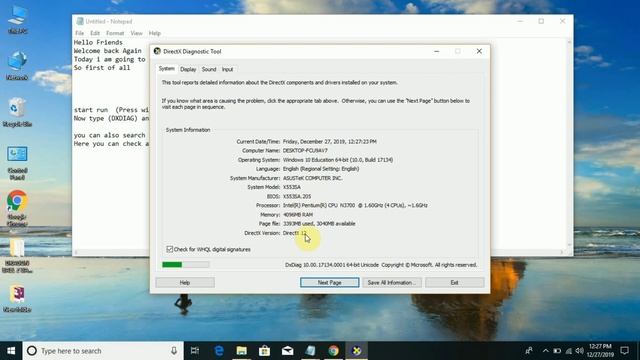 How to check Directx Version in windows 10 смотреть онлайн