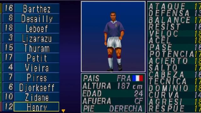 France Squad - Winning Eleven 2002 смотреть онлайн