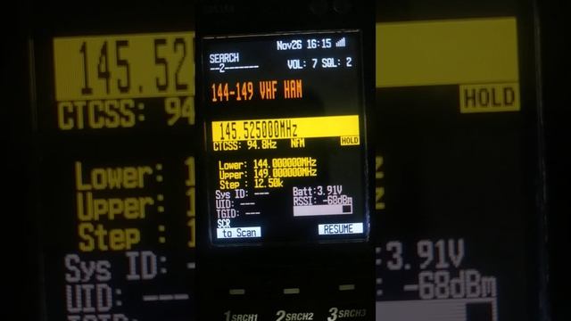 Немного VHF на сканер Uniden SDS-100. смотреть онлайн