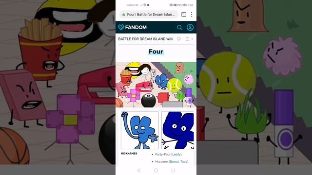 Browser: Four - BFDI wiki смотреть онлайн