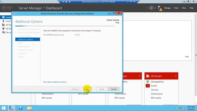 How to configure Active directory Domain services in windows server 2012R2 смотреть онлайн