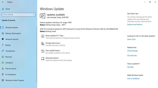طريق تحديث ويندوز 10 الي اخر اصدار نوفمبر 1909 windows update смотреть онлайн