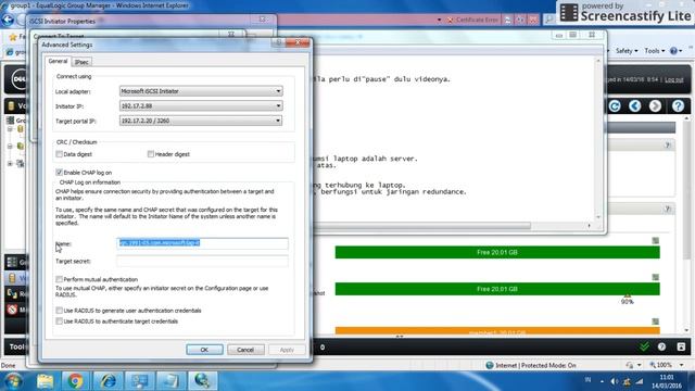 Dell Equallogic iSCSI with Chap Authentication смотреть онлайн