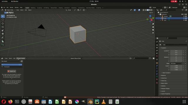 Comment installer l'addon Blender Poly Haven sous Ubuntu смотреть онлайн