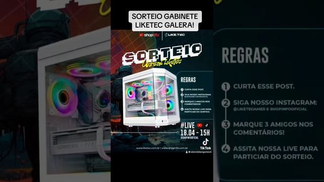 SORTEIO GABINETE LIKETEC GALERA! смотреть онлайн