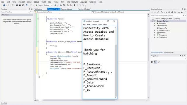 How to Create Full Cheque System Software in CSHARP visual Studio 2012 PART 3 смотреть онлайн