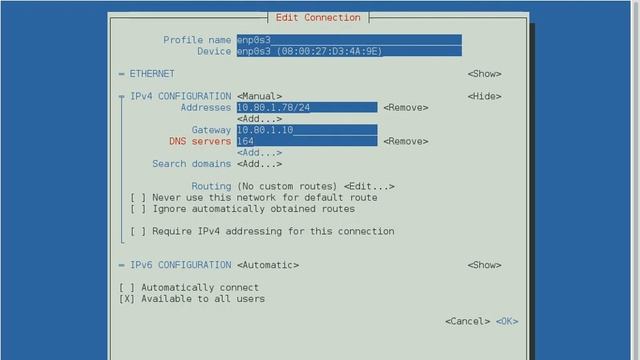 centos 7 network configuration with NetworkManager (nmtui) tool #part 2 смотреть онлайн