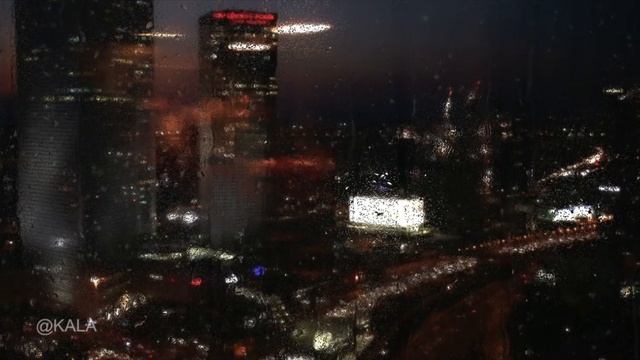 Looking a City Light with Rain & Thunder on Window Deep Sleep, Relaxing, Study смотреть онлайн