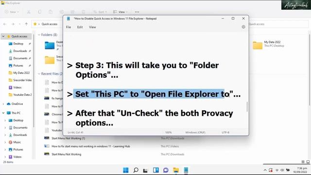 ✅Disable Quick Access In Windows 11 File Explorer - ✅Turn Off Quick Access (Simple & Quick Way) смотреть онлайн