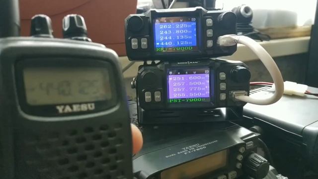 Тэст Кросс-бенд репитера из раций QYT Kt-7900 (Socotran St-7900). Схема соединения в конце видео.