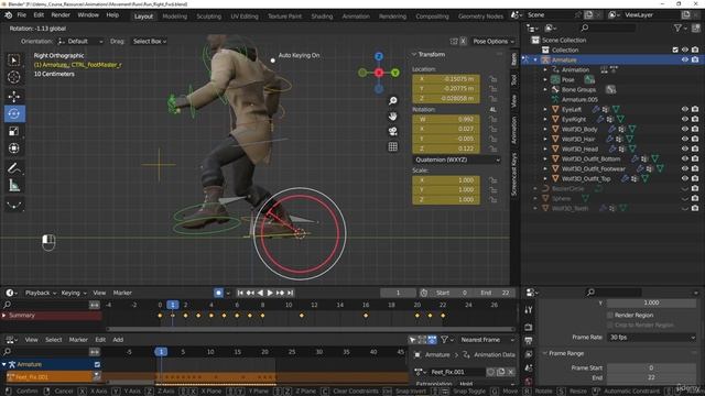 34. Creating the right forward run cycle смотреть онлайн