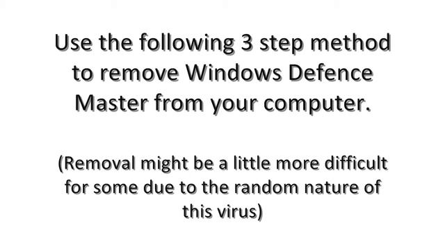 Remove Windows Defence Master in 3 Easy Steps смотреть онлайн
