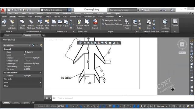 194 (INSERT TOOL) IMAGE ATTACH & PDF ATTACH, HOW TO HIDE UNWANTED AREAS IN IMAGES & PDF IN AUTOCAD смотреть онлайн